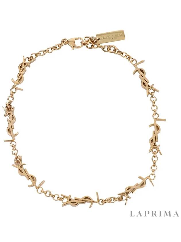 Cassandre Logo Chain Bracelet Gold - SAINT LAURENT - BALAAN 9