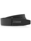 Men's Logo Reversible Leather Belt Black - TOM FORD - BALAAN 2