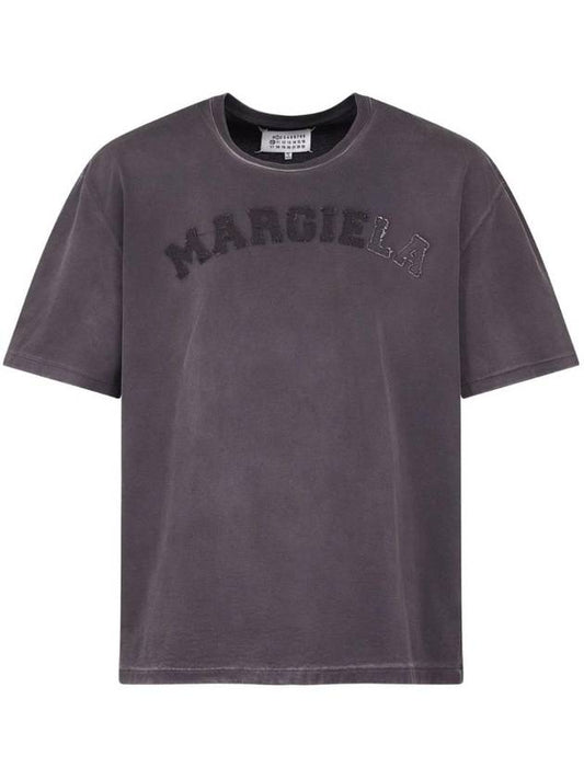 Logo Heavy Jersey Short Sleeve T-Shirt Grey - MAISON MARGIELA - BALAAN 1