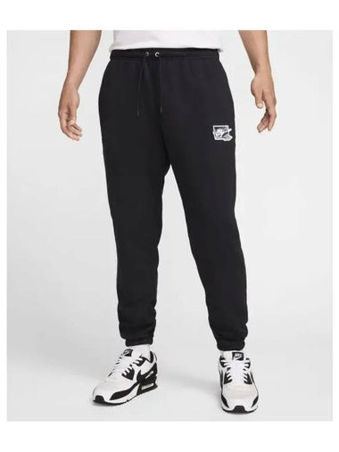 Club French Terry Cuff Track Pants Black - NIKE - BALAAN 1