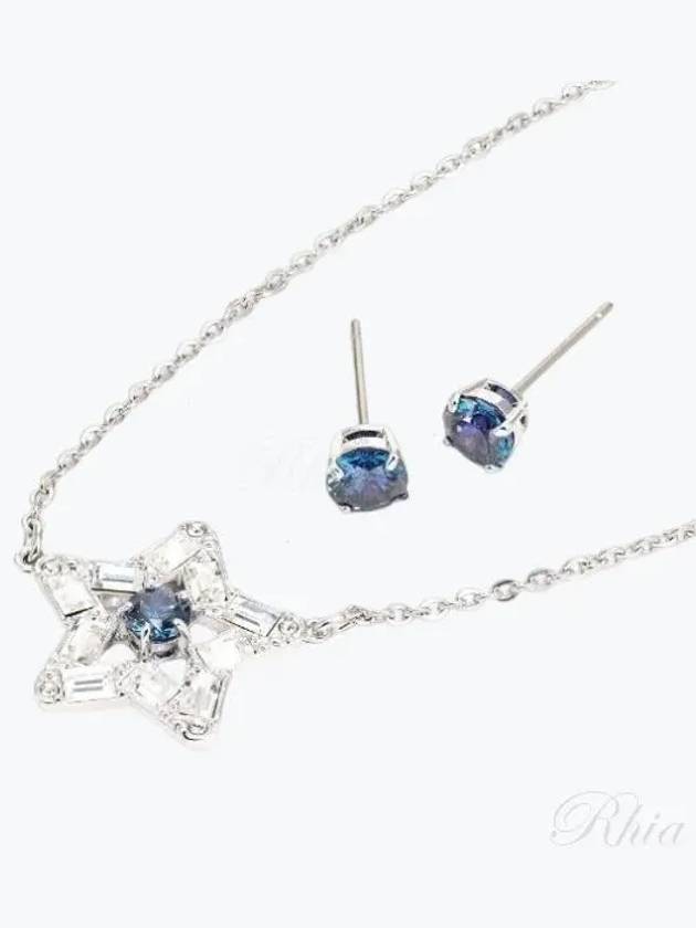 Stella Star Crystal Necklace Set Blue - SWAROVSKI - BALAAN 2