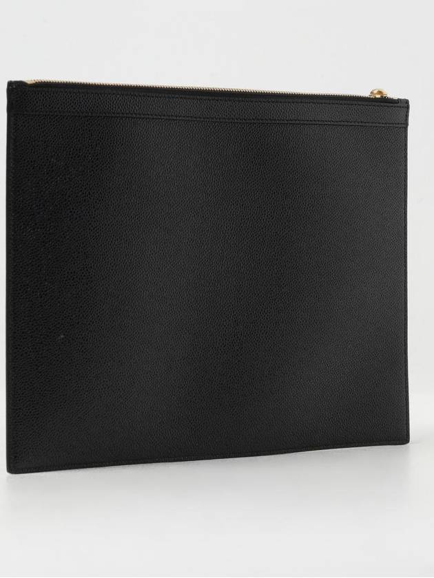 Medium Document Holder Clutch Bag Black - THOM BROWNE - BALAAN 4