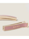 Engraved Logo Hair Pin Set Orchid Pink - MIU MIU - BALAAN 4