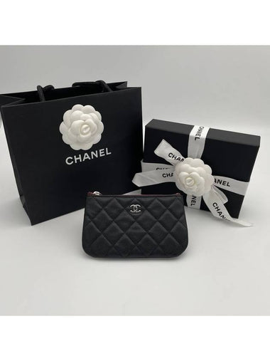 Classic Mini Pouch Caviar Black Silver Plated AP4020 - CHANEL - BALAAN 1