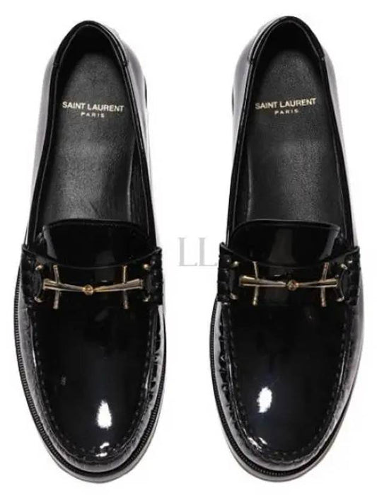 Men's Patent Leather Penny Loafer Black - SAINT LAURENT - BALAAN 2