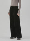 RYUL+WAI: Women's Corduroy String Velvet Wide Pants Black - RYUL+WAI: - BALAAN 2