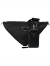 Triangle Logo Re-Nylon Cross Bag Black - PRADA - BALAAN 2