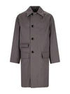 Coated Cotton Trench Coat Grey - LEMAIRE - BALAAN 1