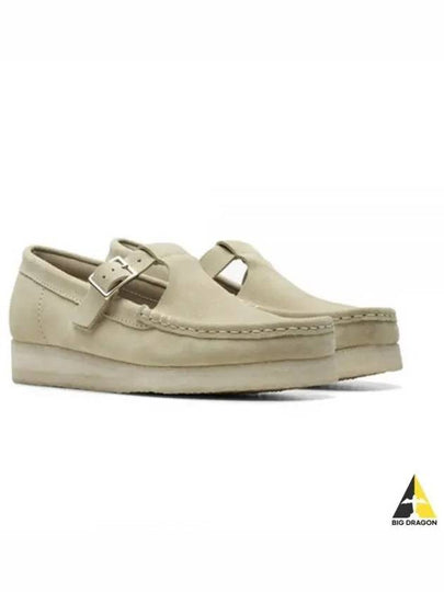 Wallabee T-Bar Maple Suede Loafers Beige - CLARKS - BALAAN 2