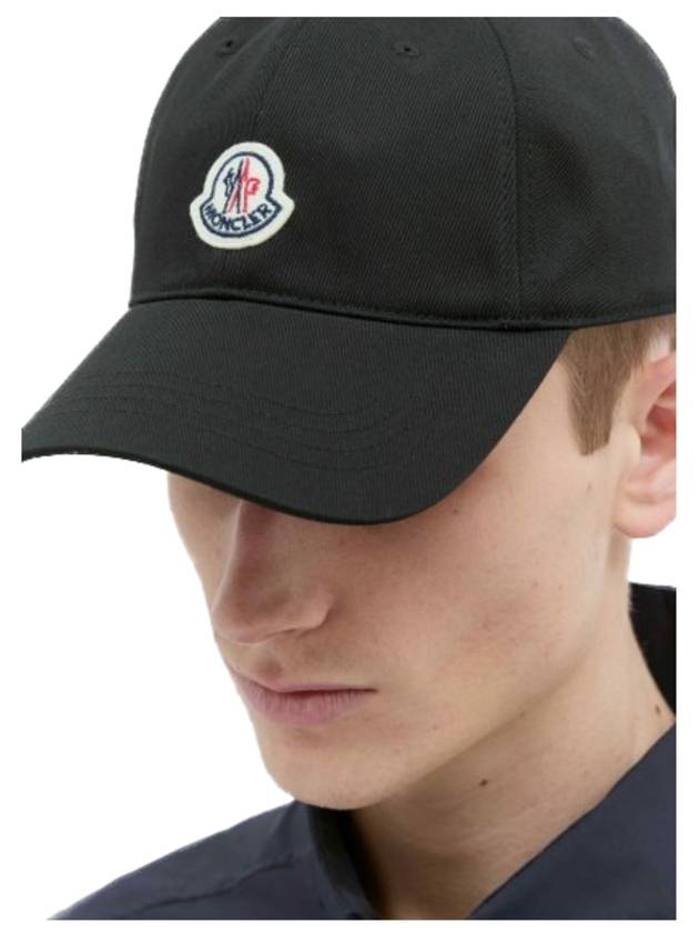 Gabardine Baseball Cap Black - MONCLER - BALAAN 6