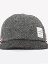 Striped Wool Ball Cap Grey - THOM BROWNE - BALAAN 4