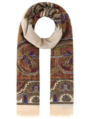 Paisley Print Scarf - SAINT LAURENT - BALAAN 1