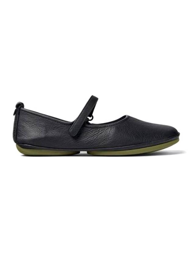 Right Leather Mary Jane Flat Shoes Black - CAMPER - BALAAN 1
