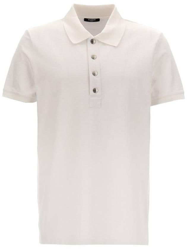 Balmain 'Monogram' Polo Shirt - BALMAIN - BALAAN 1