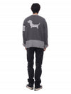 Hector Crew Neck Cotton Knit Top Grey - THOM BROWNE - BALAAN 6