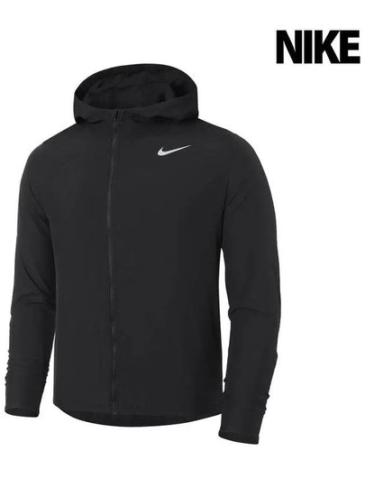 Run Stripe Woven Zip Up Jacket Black - NIKE - BALAAN 2