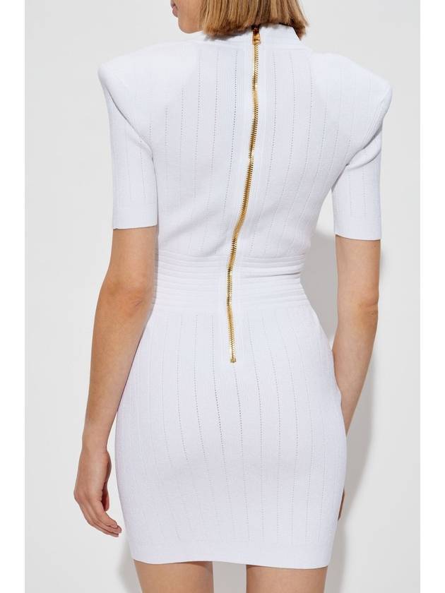 Balmain Dress With Decorative Buttons, Women's, White - BALMAIN - BALAAN 4