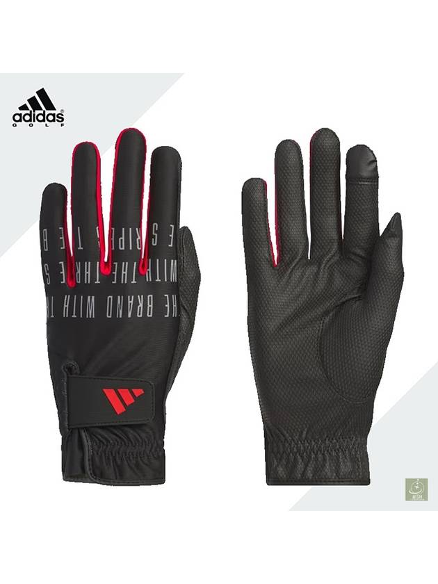 Adidas Warm Gloves Men s Winter Golf 24 Both Hands Synthetic Leather Red IS6544 - ADIDAS GOLF - BALAAN 1