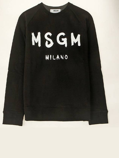 Milano Brushed Logo Sweatshirt Black - MSGM - BALAAN 2