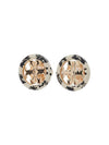 Miller Painted Stud Earrings Ivory - TORY BURCH - BALAAN 3