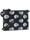 Skull Strap Card Wallet Black - ALEXANDER MCQUEEN - BALAAN.