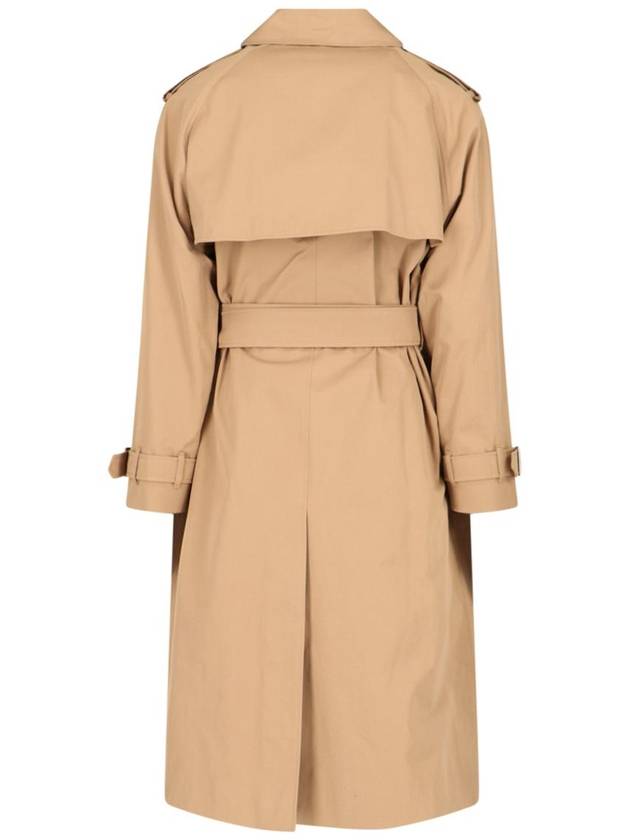 Double Breasted Long Gabardine Trench Coat Teddy - BURBERRY - BALAAN 3