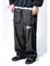 NUMBER EIGHT WIDE CARGO PANTS BLACK - FREAKISH BUILDING - BALAAN 1