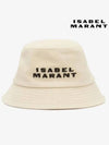 Isabel Marant Hailey Logo Bucket Hat Ecru CU001XFA A2C08A ECBK - ISABEL MARANT ETOILE - BALAAN 2