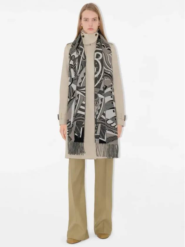 Carousel EKD Scarf Grey - BURBERRY - BALAAN 4