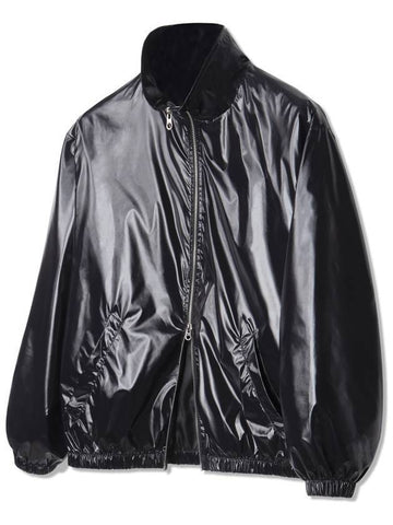 Miel Glossy Leather Jacket Black - GRAYBLVD - BALAAN 1