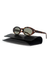 Eyewear Oval Frame Sunglasses Brown - SAINT LAURENT - BALAAN 2