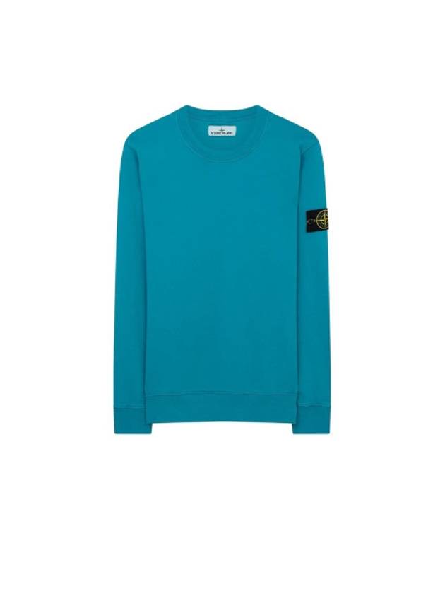 Garment Dyed Cotton Crewneck Sweatshirt Blue - STONE ISLAND - BALAAN 1