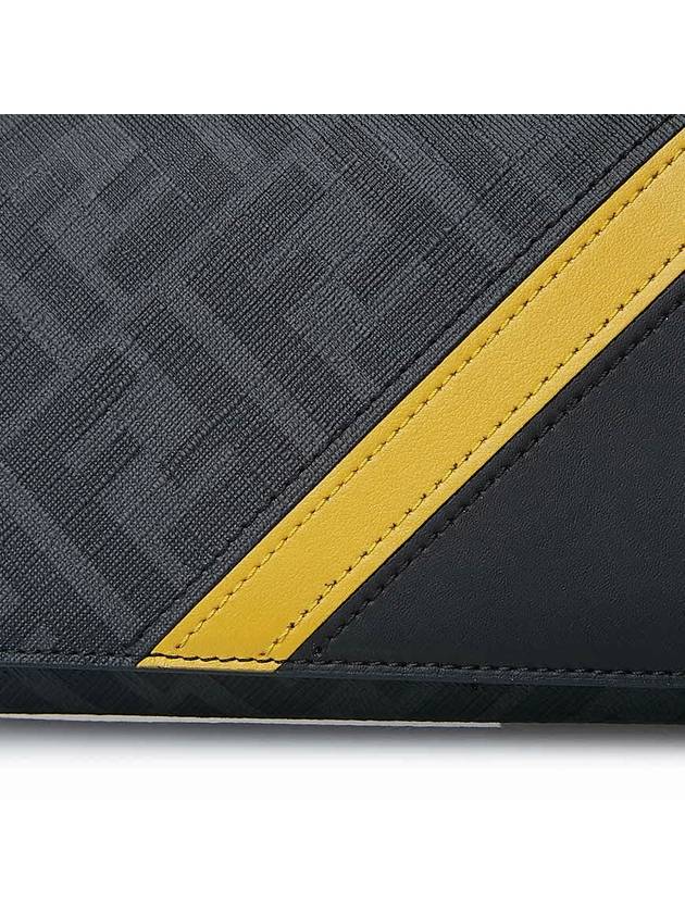 FF logo fabric flap long wallet gray - FENDI - BALAAN 7