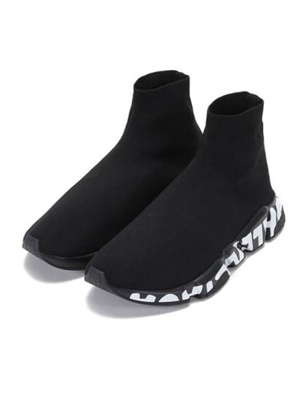 Speed Midsole Graffiti High Top Sneakers Black - BALENCIAGA - BALAAN 3