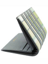 4 Bar Applique Stripe Double Card Holder Pastel Green - THOM BROWNE - BALAAN 4