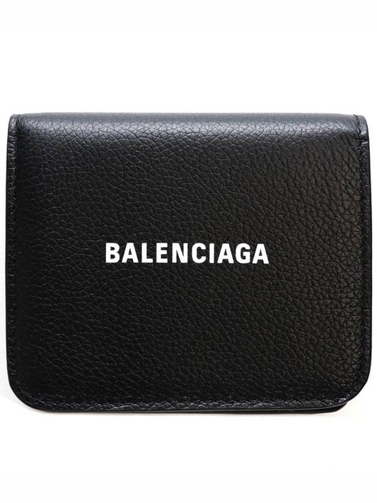 Everyday Logo Bicycle Wallet Black - BALENCIAGA - BALAAN.