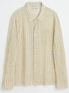 Box Basque Seersucker Check Long Sleeve Shirt Yellow Cream - OUR LEGACY - BALAAN 2