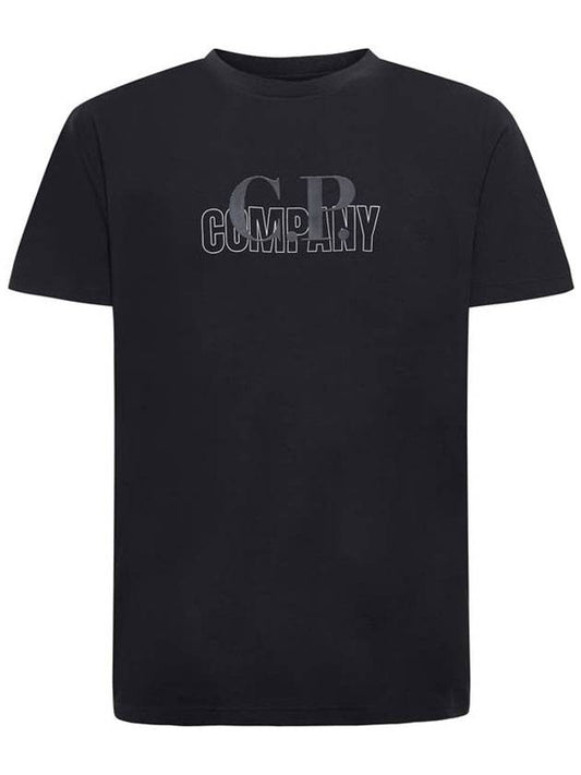 Logo Short Sleeve T-Shirt Black - CP COMPANY - BALAAN 1