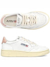 Medalist Pink Tab Leather Low Top Sneakers White - AUTRY - BALAAN 2