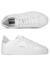 Purestar White Silver Glitter Heel Tab Sneakers - GOLDEN GOOSE - BALAAN 6