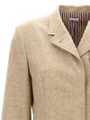 Flannel Chesterfield Wool Single Coat Beige - THOM BROWNE - BALAAN 4