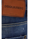 Men's Logo Patch Skinny Jeans Navy - DSQUARED2 - BALAAN 4