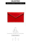 Rockstud Envelope Clutch Bag Red - VALENTINO - BALAAN 3