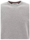 4 Bar Loopback Jersey Sweatshirt Light Grey - THOM BROWNE - BALAAN 4