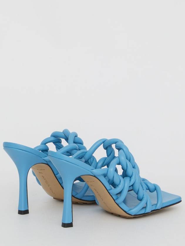 Stretch Twist Sandals Heel Blue - BOTTEGA VENETA - BALAAN 4