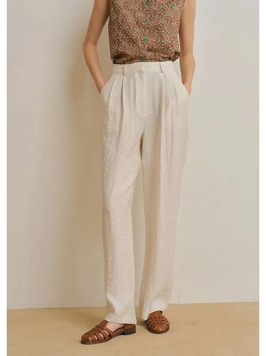 Linen leg wide pants - EGOEDIT - BALAAN 1