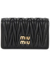 Matelasse Nappa Leather Half Wallet Black - MIU MIU - BALAAN 2