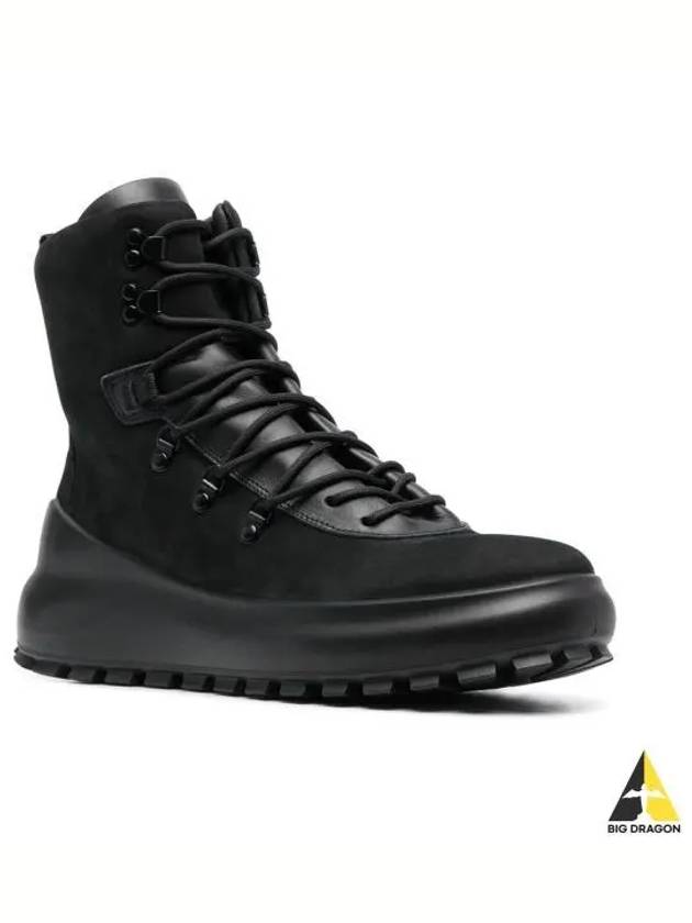 Hiking Leather Walker Boots Black - STONE ISLAND - BALAAN 2