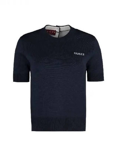 Chest logo jacquard short sleeve knit 271758 - GUCCI - BALAAN 1