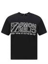 Logo Print Cotton Short Sleeve T-Shirt Black - MONCLER - BALAAN 2